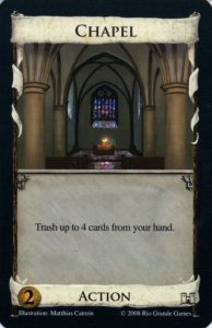Chapel card from Dominion board game