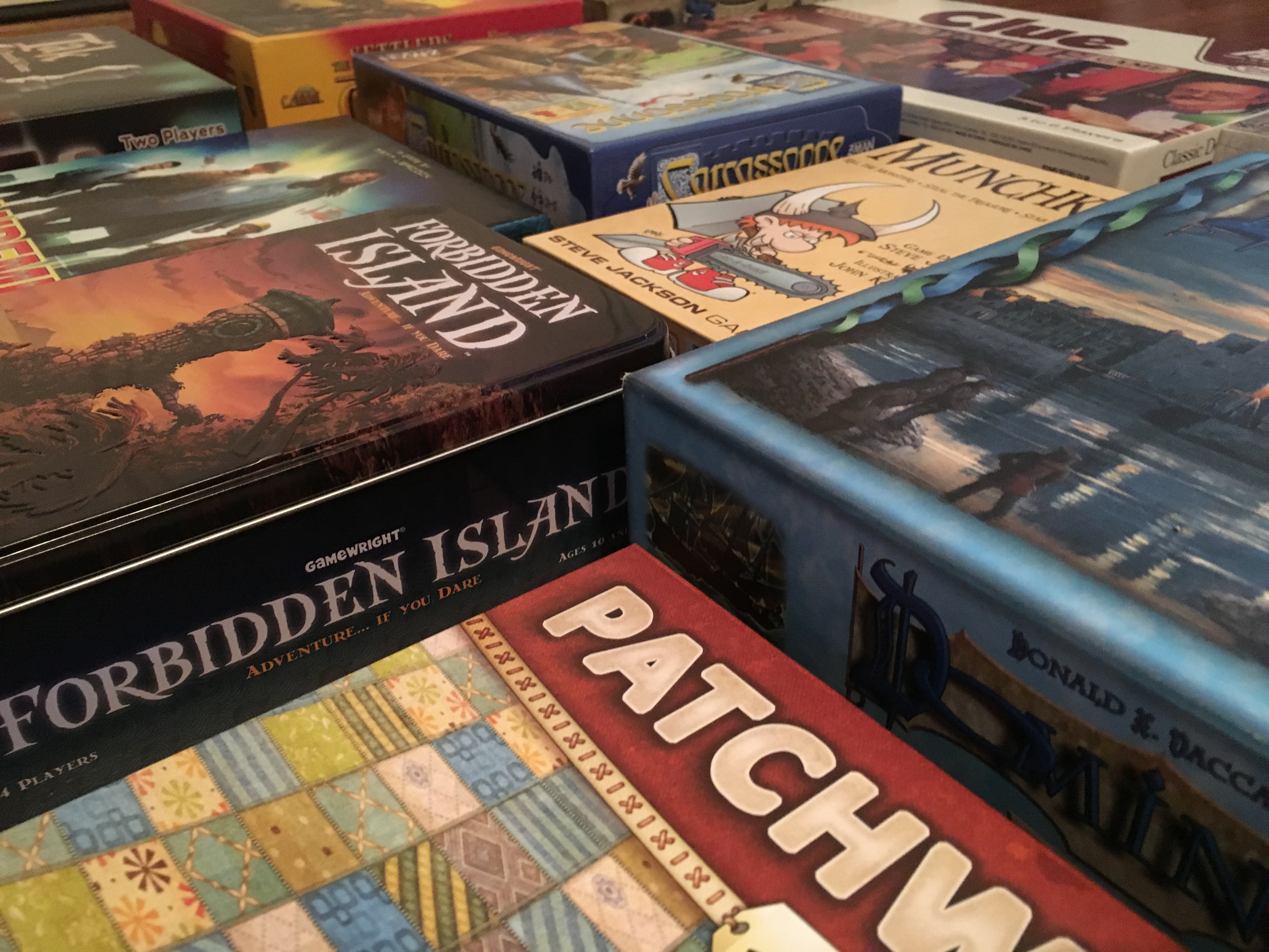Collage of board games
